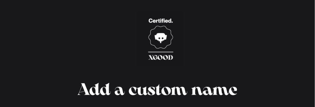Add a custom name