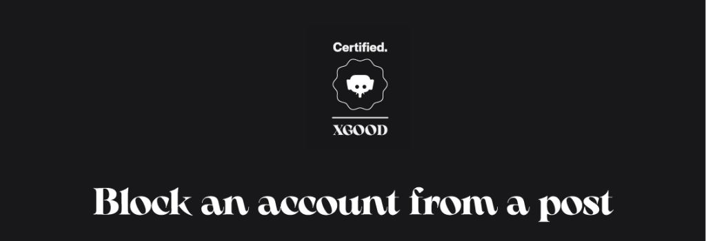 Block an account from a post Block an account from a post