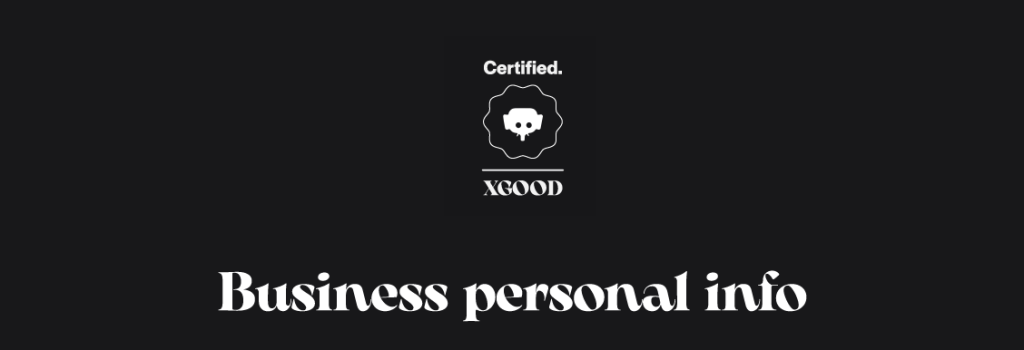 Business personal info Business personal info