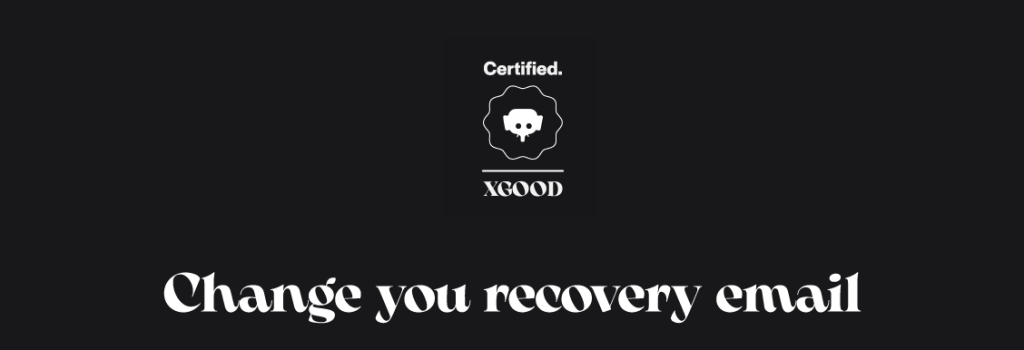 Change you recovery email
