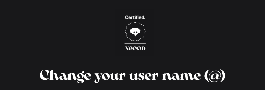 Change your user name (@) Change your user name (@)