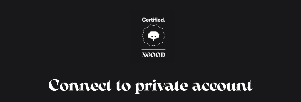 Connect to private account Connect to private account
