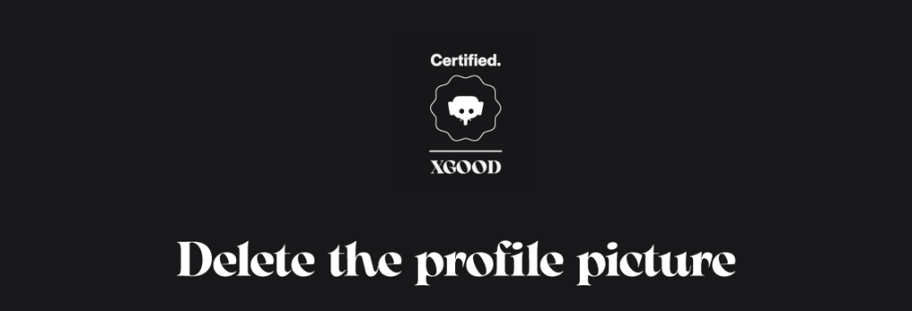 Delete the profile picture Delete the profile picture