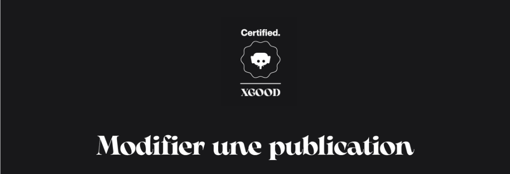 Modifier une publication Modifier une publication