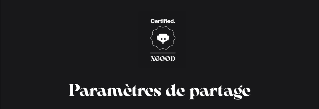 Paramètres de partage Paramètres de partage