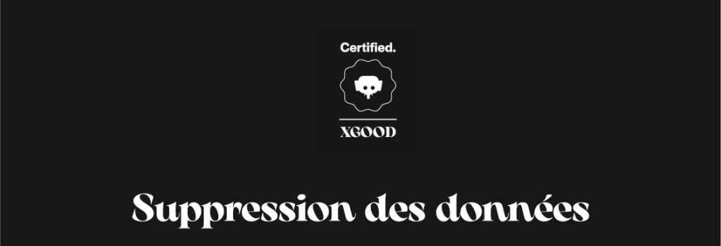 Suppression des données Suppression des données