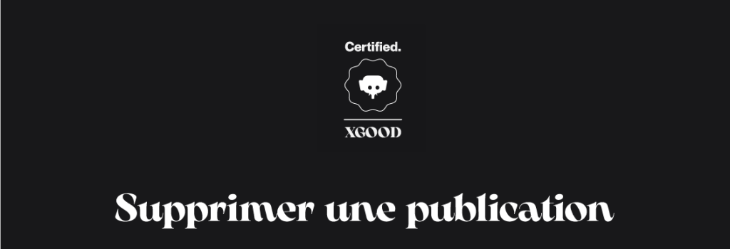 Supprimer une publication Supprimer une publication