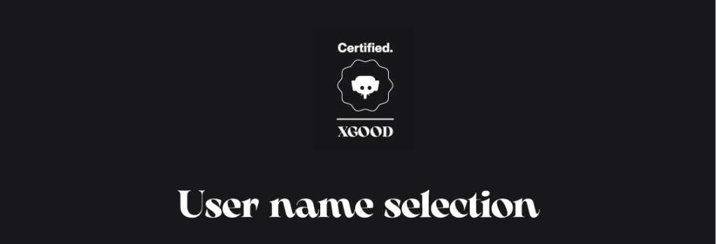 User name selection
